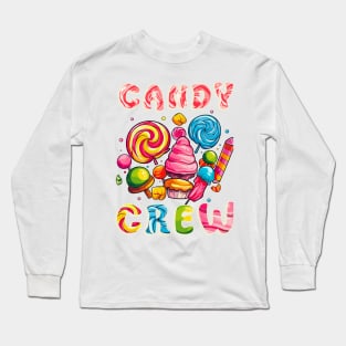 Candy Crew Costume Sweetie Candy Squad gift for boys girls kids Long Sleeve T-Shirt